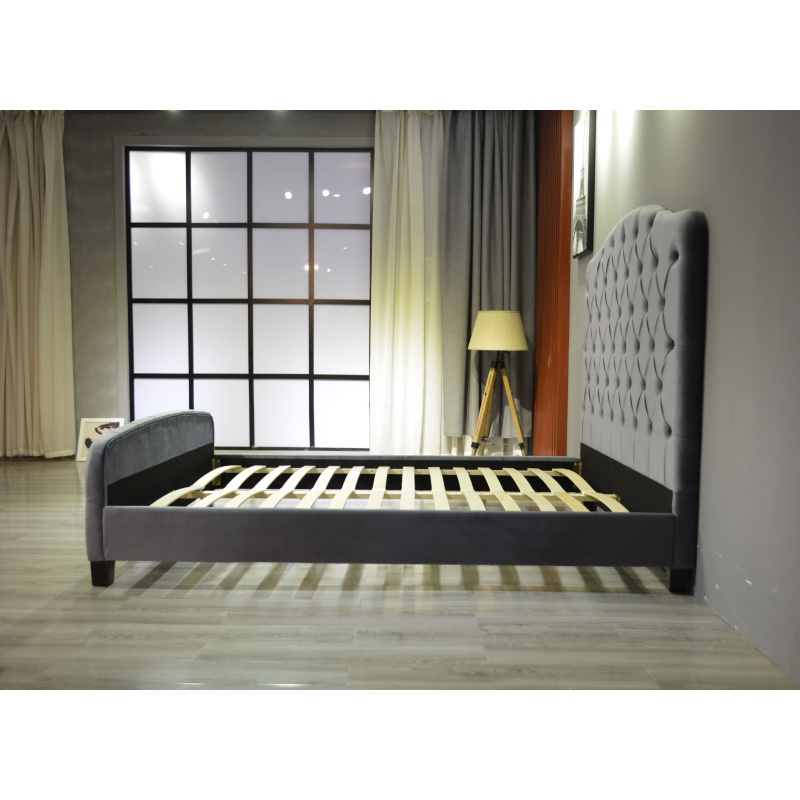 Manufacture Huayang Customized Wooden Furniture Double Wholesale Bedroom Hotel Bed
