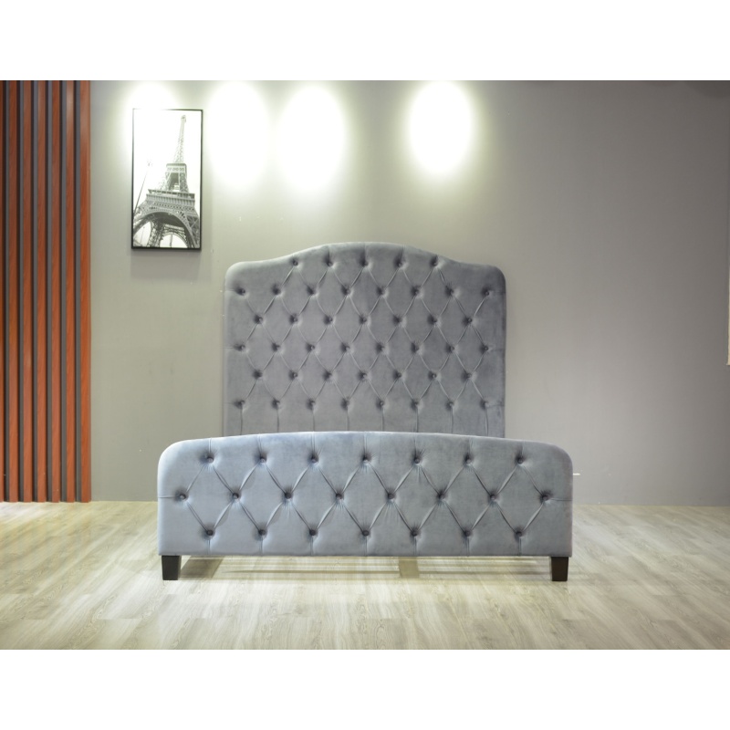 Manufacture Huayang Customized Wooden Furniture Double Wholesale Bedroom Hotel Bed