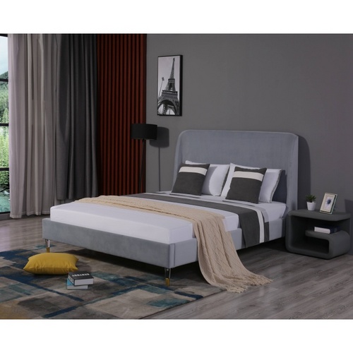 Hot Double Modern Huayang Customized Design Frame Velvet Bed Home Furniture