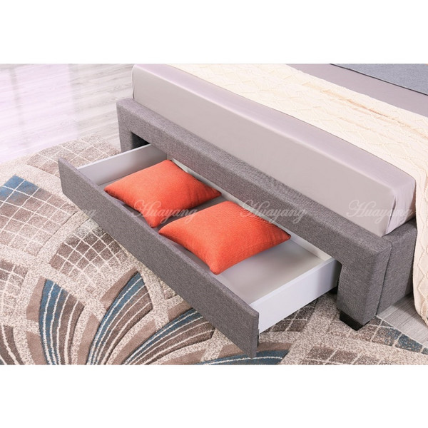 Huayang Cartoon design Bedroom Simple Storage Queen Size Upholstered Bed Frame