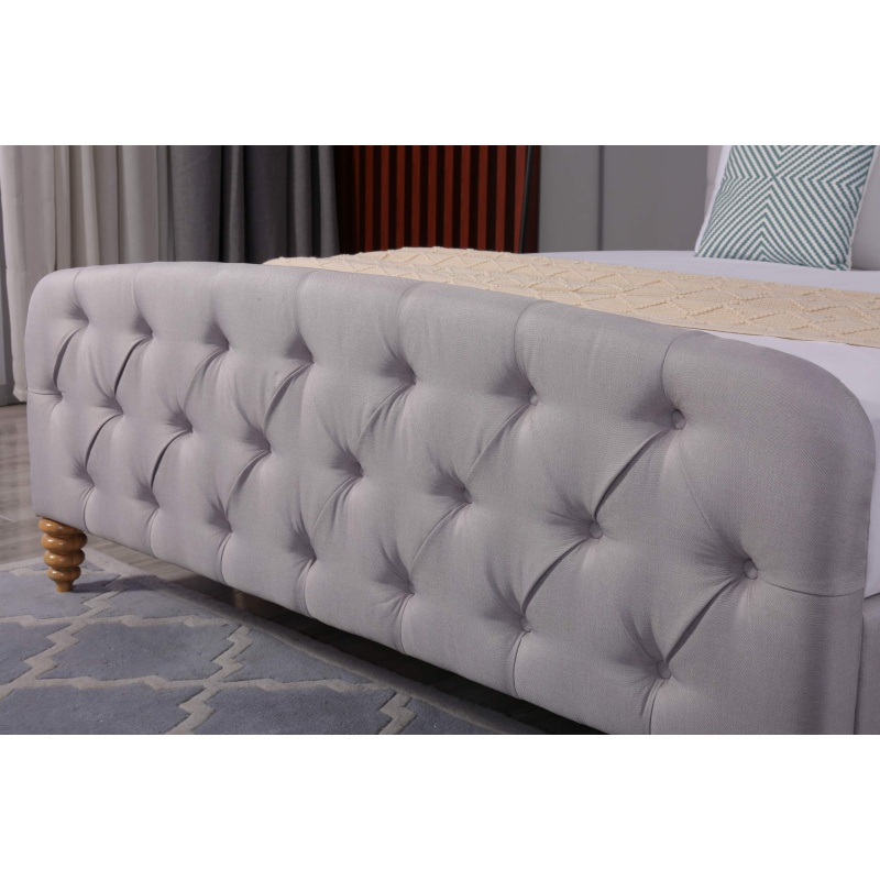 Manufacture Huayang Customized Wooden Furniture Double Wholesale Bedroom Hotel Bed