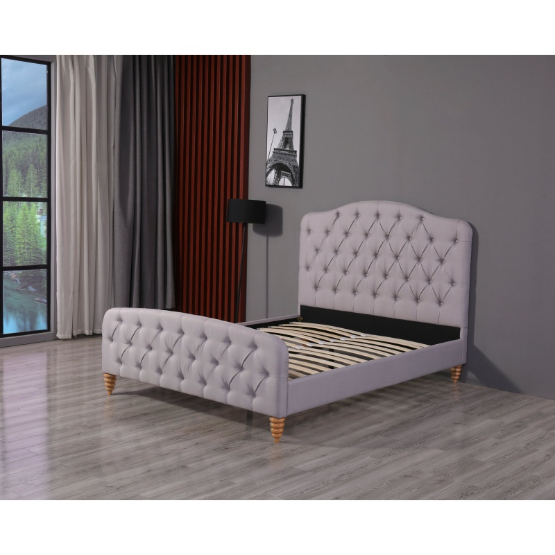 Manufacture Huayang Customized Wooden Furniture Double Wholesale Bedroom Hotel Bed