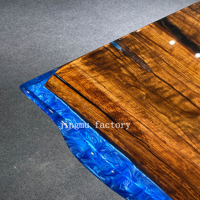 Latest Design Furniture Black Walnut Table Solid Wood Slab Epoxy Resin Dining Table Top
