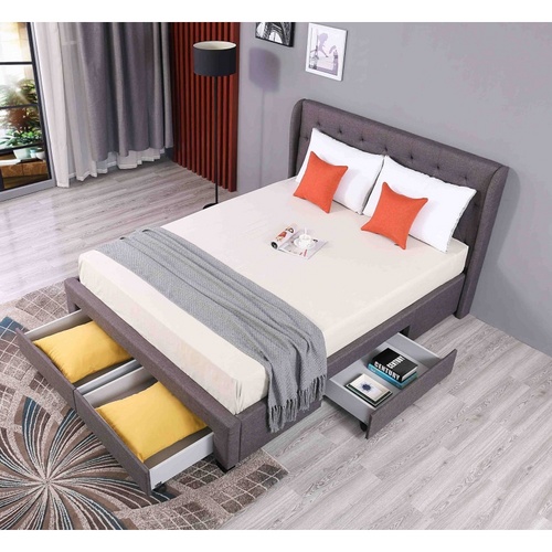 Huayang Cartoon design Bedroom Simple Storage Queen Size Upholstered Bed Frame