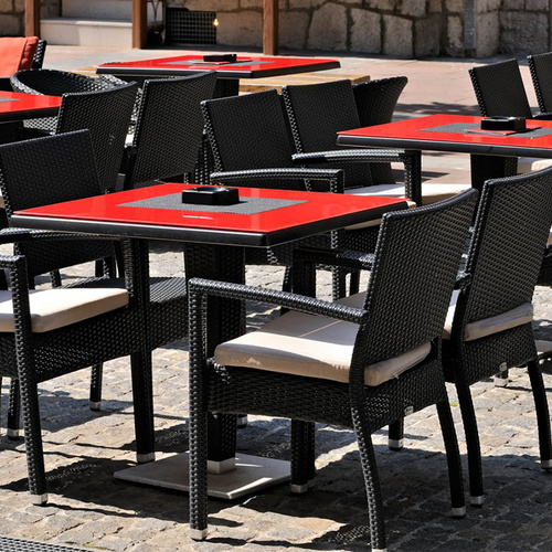 outdoor chair and table