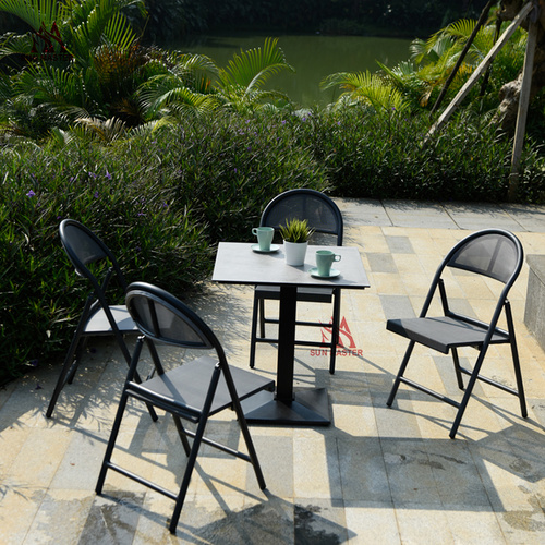 outdoor chair and table