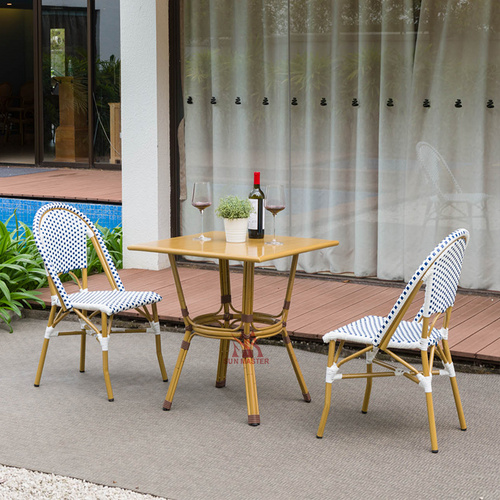 outdoor chair and table