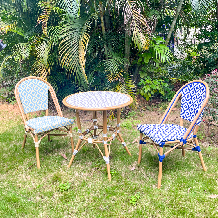 outdoor chair and table