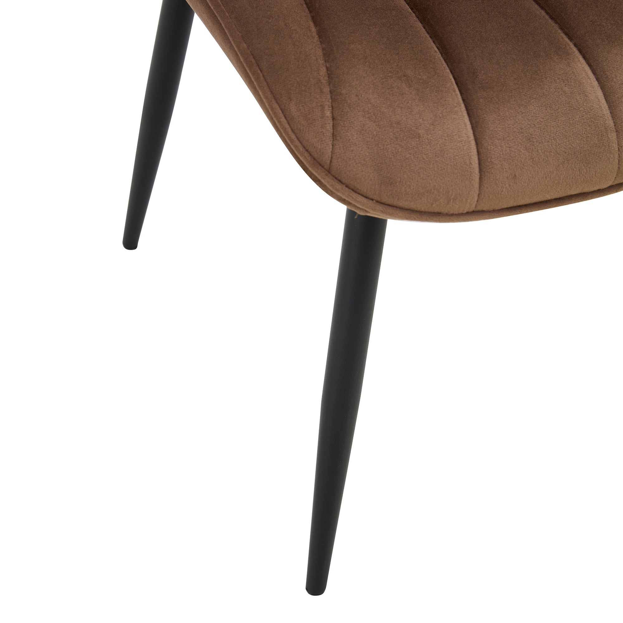 Dark Brown Velvet Dining Chair