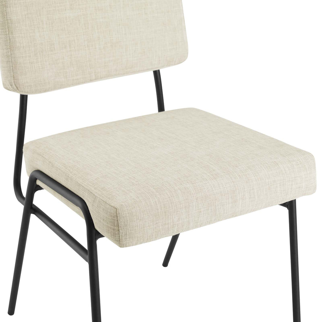 Beige Fabric Dining Chair