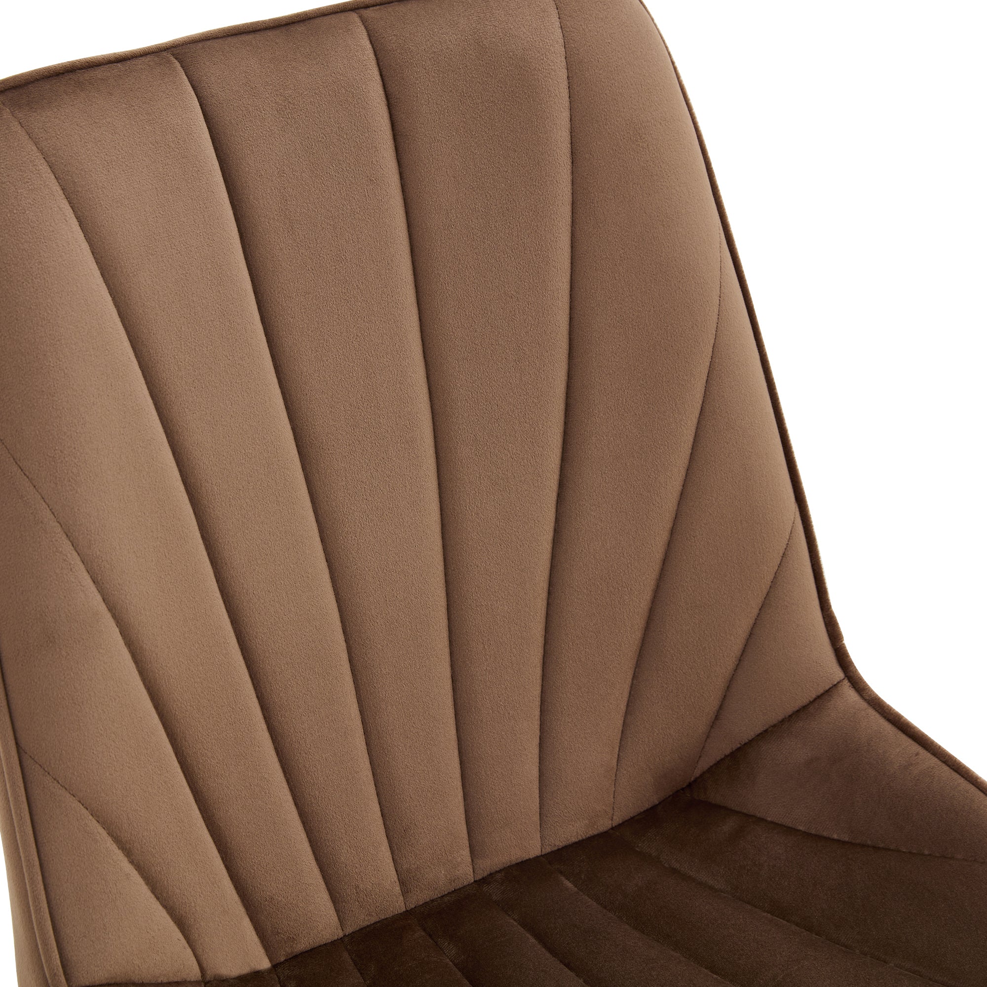 Dark Brown Velvet Dining Chair