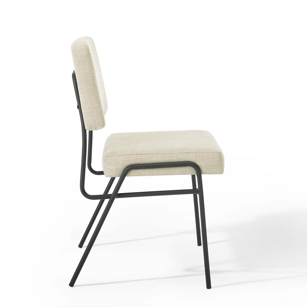 Beige Fabric Dining Chair
