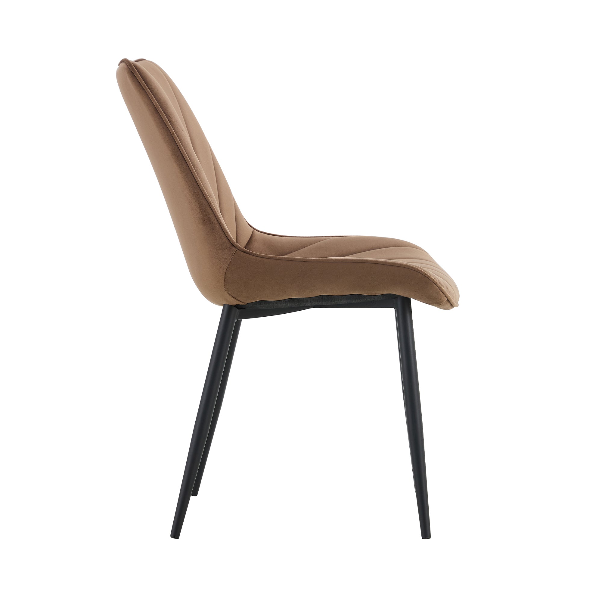 Dark Brown Velvet Dining Chair