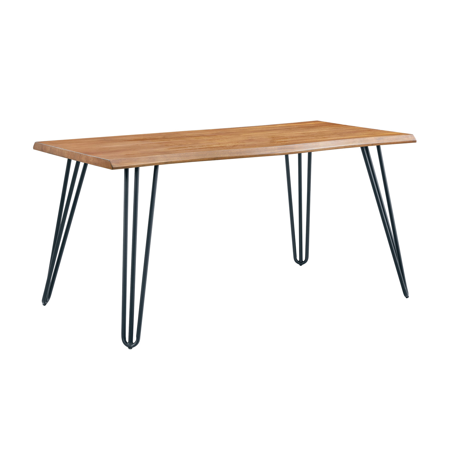 Veneered Wooden Kitchen Table With Metal Feet