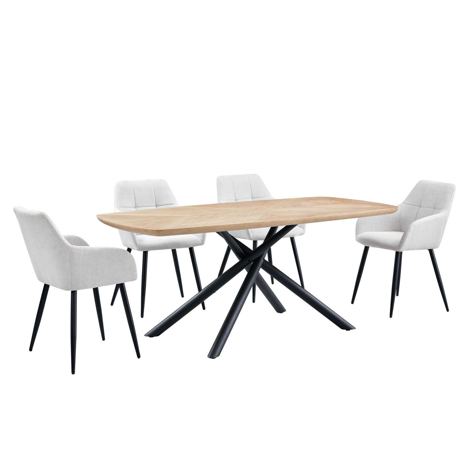 Large size veneered wooden dining table