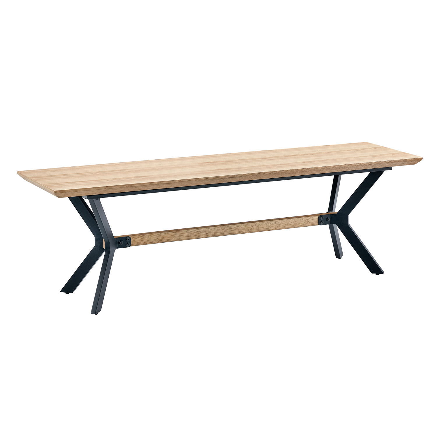 Rectangle veneered wooden dining bench