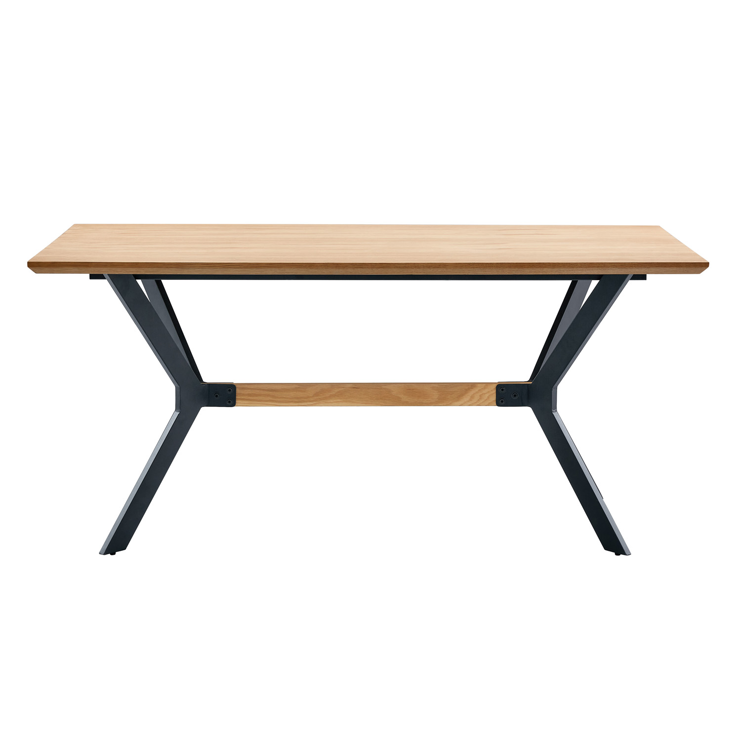 Rectangle veneered wooden dining table