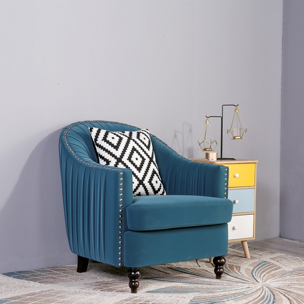 Huayang Home Furniture Leather Sofa Modern Lounge Carved Sofa Linen Fabric Armchair