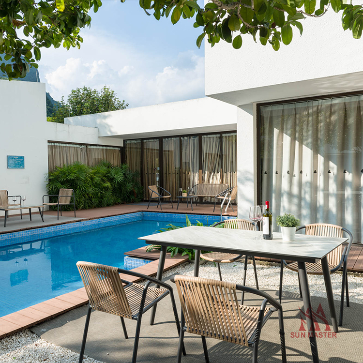 outdoor chair and table