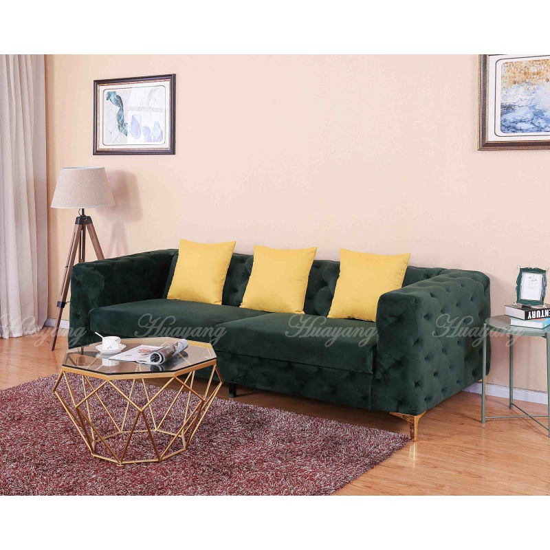 New Huayang Modern Customized Leisure Chesterfield Home Sofa Set Furniture