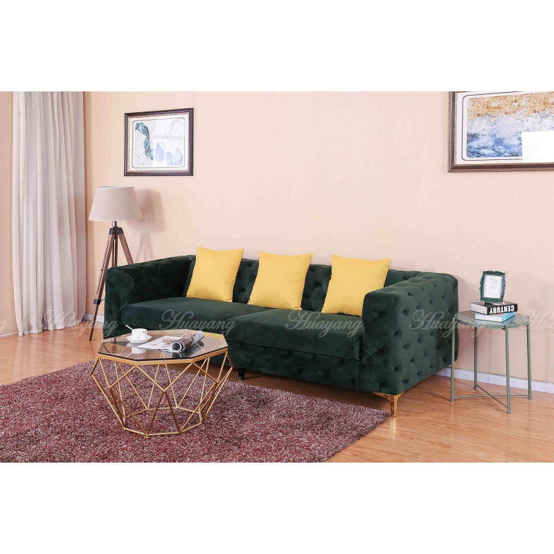 New Huayang Modern Customized Leisure Chesterfield Home Sofa Set Furniture