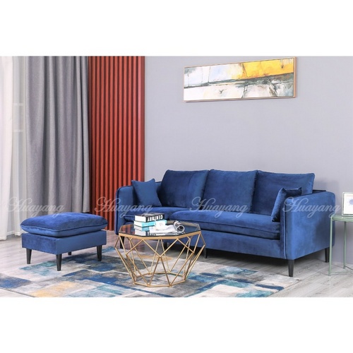 OEM Huayang Customized Fabric Modern Chesterfield Velvet Sofa Bedroom Furniture