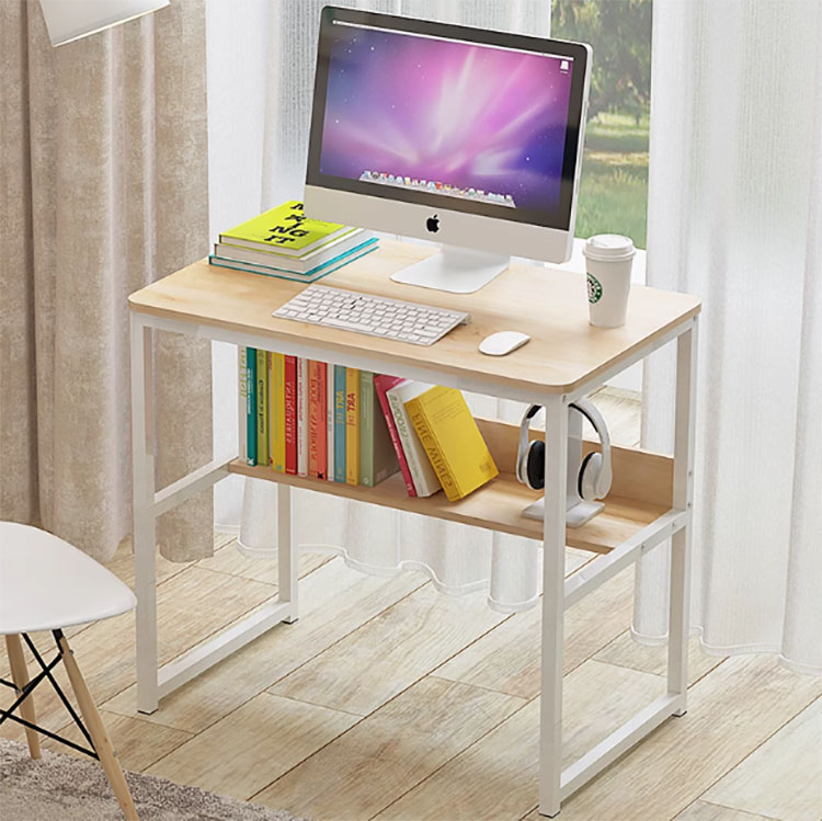 computer table with metal frame