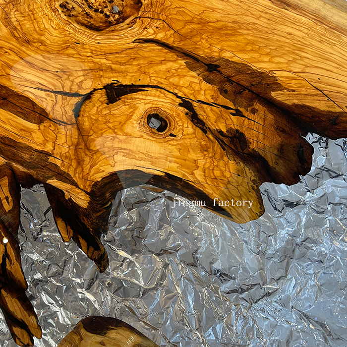 Modern History Furniture Olive Wood Resin Wooden Table Is Suitable for Restaurant Family and Hotel Resin Center Tables