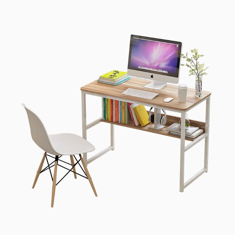 computer table with metal frame