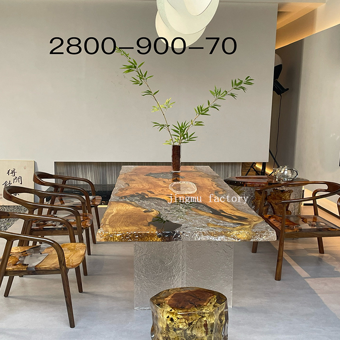 Modern History Furniture Olive Wood Resin Wooden Table Is Suitable for Restaurant Family and Hotel Resin Center Tables