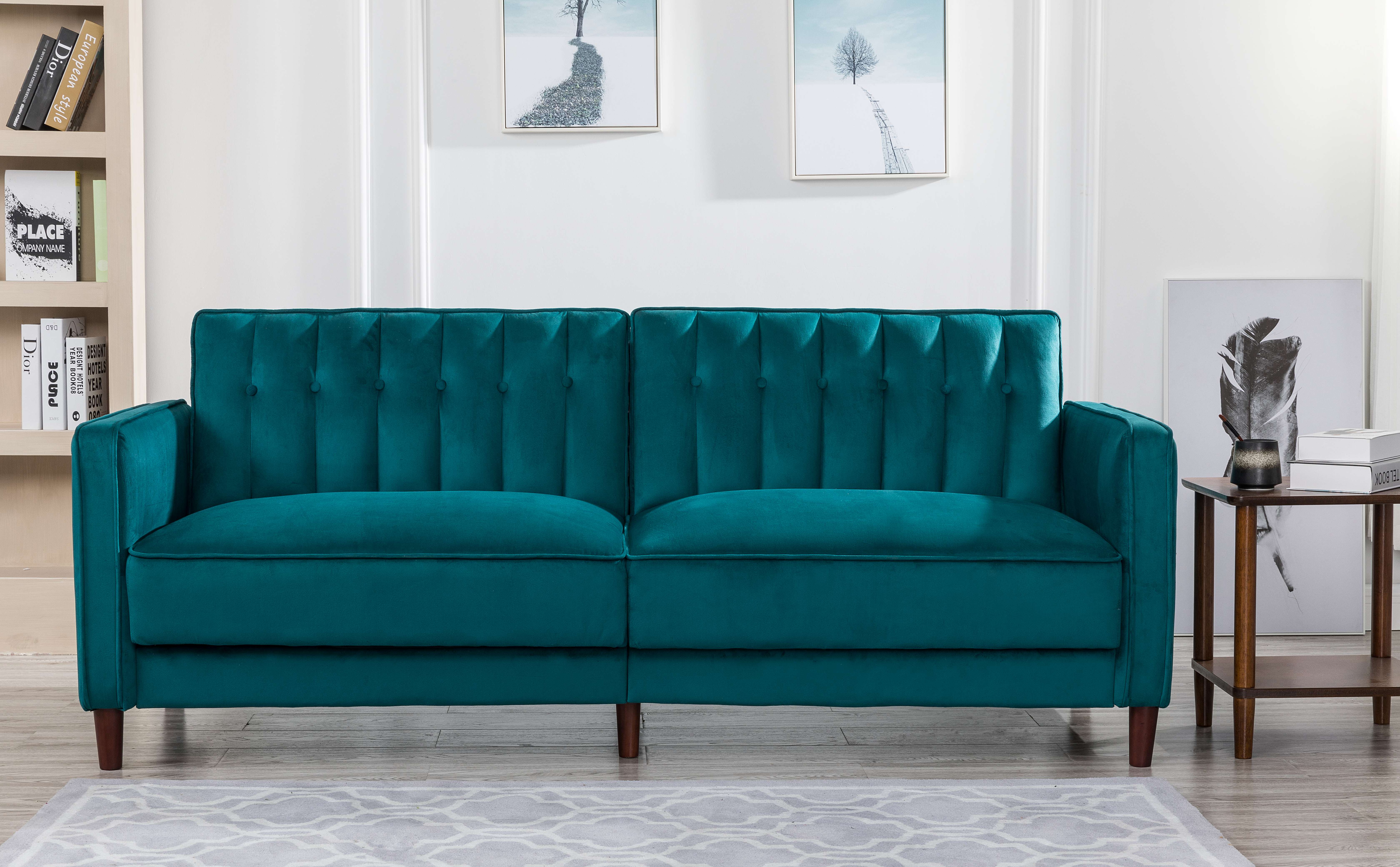 9027 MODERN STAINTIONARY LOVESEAT SOFA