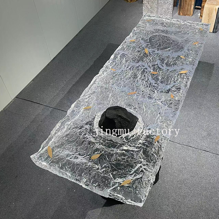 Crystal clear Epoxy Water Wave Luxury Table High Casa Resin Table