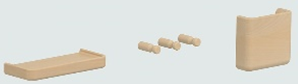 Boori Kids Accessory Pack For Pegboard Bookshelf