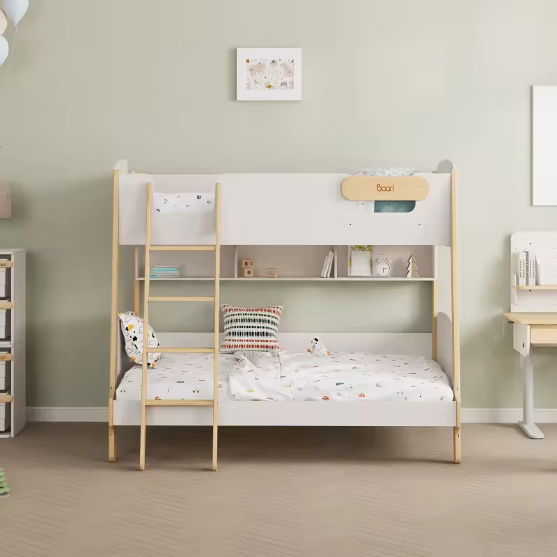 Boori Kids  Avalon Long Junior Double Bunk Bed+Neat Storage Staircase+Universal Bunk beds Bookshelf