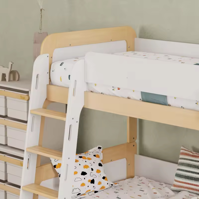Boori Kids  Avalon Long Junior Double Bunk Bed+Neat Storage Staircase+Universal Bunk beds Bookshelf