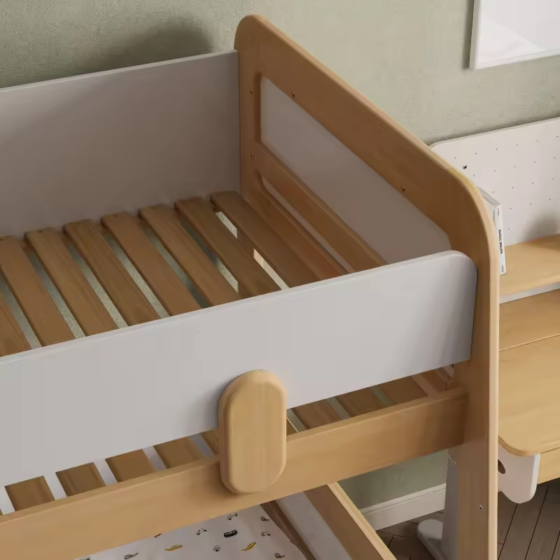 Boori Kids  Avalon Long Junior Double Bunk Bed+Neat Storage Staircase+Universal Bunk beds Bookshelf