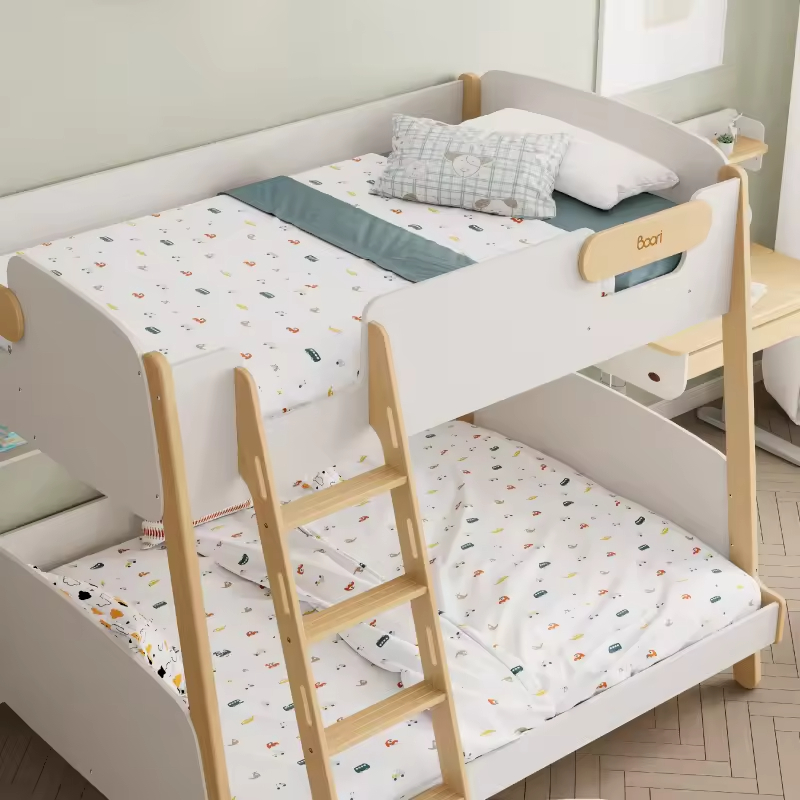 Boori Kids  Avalon Long Junior Double Bunk Bed+Neat Storage Staircase+Universal Bunk beds Bookshelf