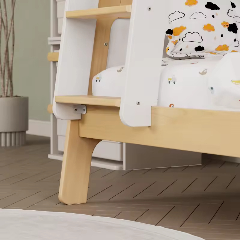 Boori Kids  Avalon Long Junior Double Bunk Bed+Neat Storage Staircase+Universal Bunk beds Bookshelf