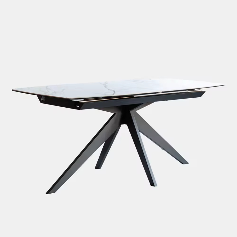 Modern Rock Plate Retractable Dining Table for Kitchen Living Room Hotel Apartment Restaurant