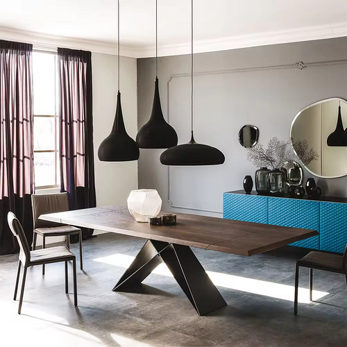Pastoral Style Solid Wood Extendable Dining Table