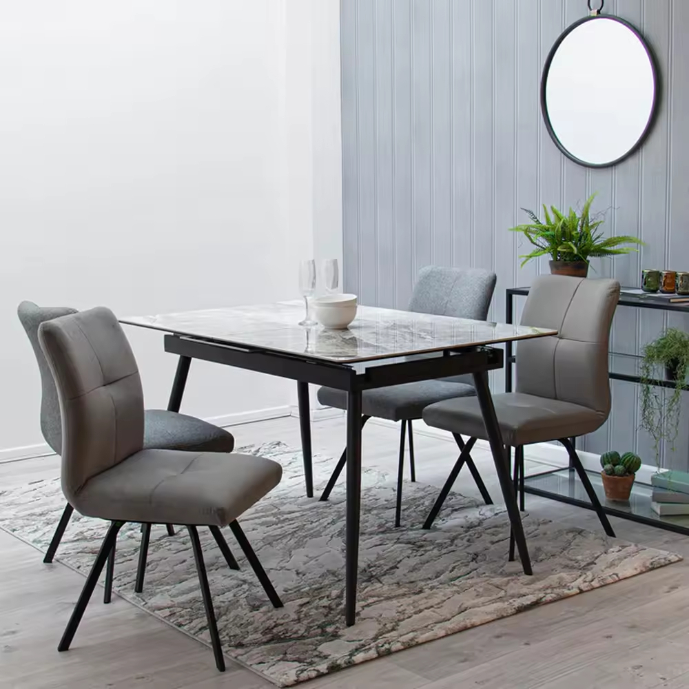 Modern Luxury Extendable Marble Dining Table for Dining Room