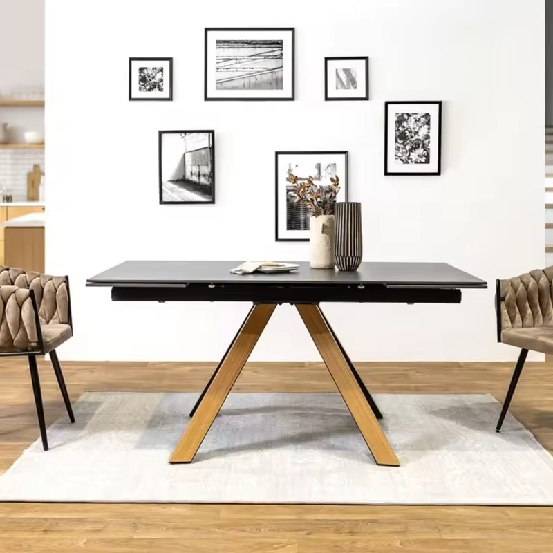 Rectangular Sintered Stone Expandable Dining Table