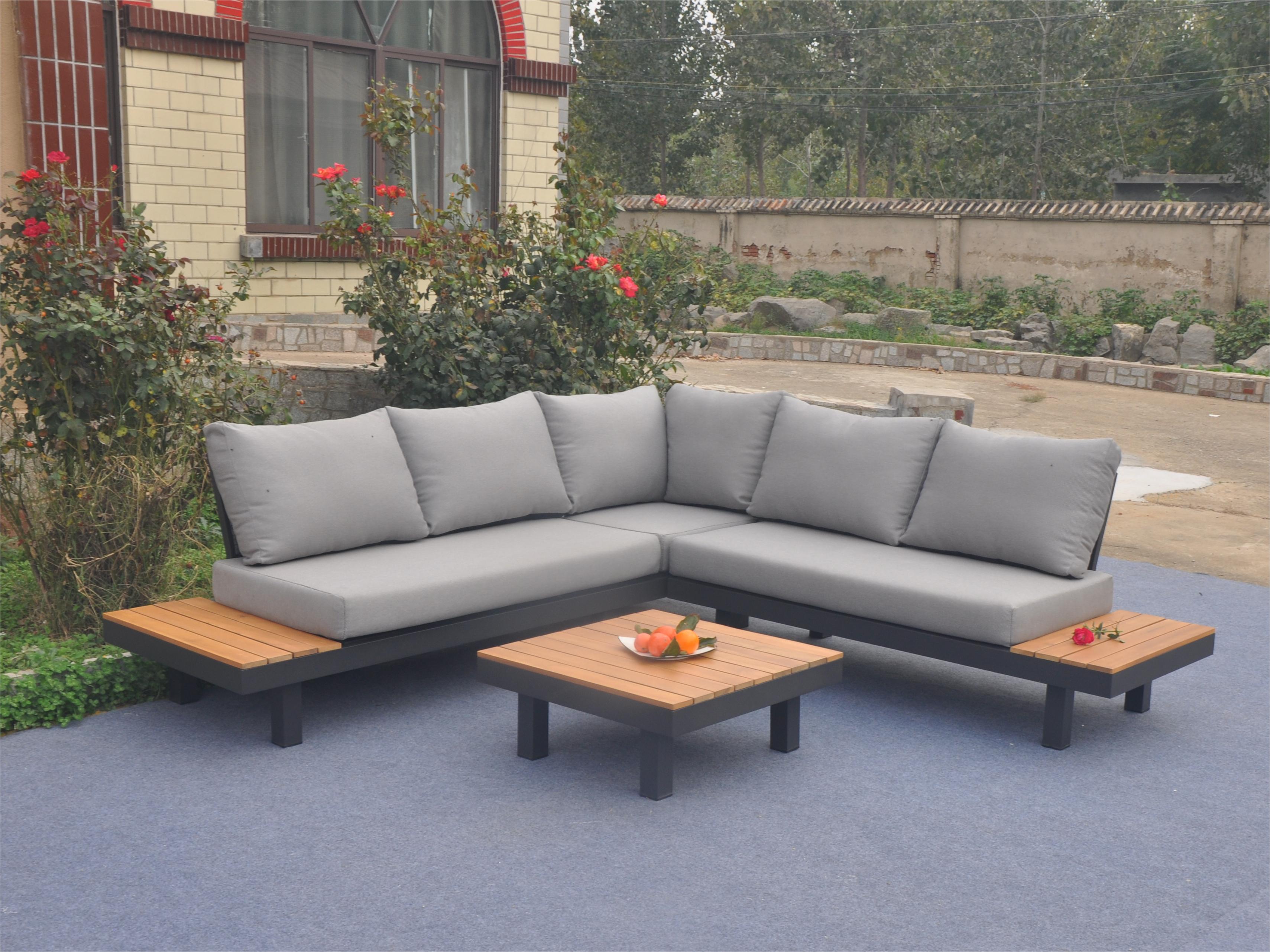 Acacia Alu Lounge sofa set of 3