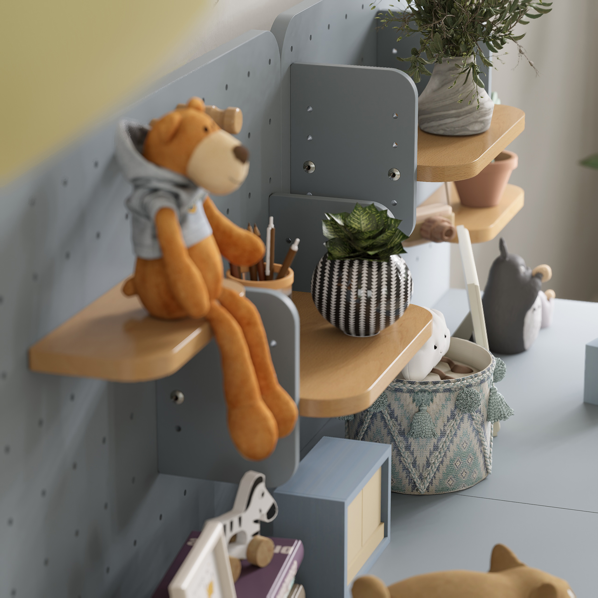 Boori AccessoriesToy Cabinet Pegboard Bookshelf
