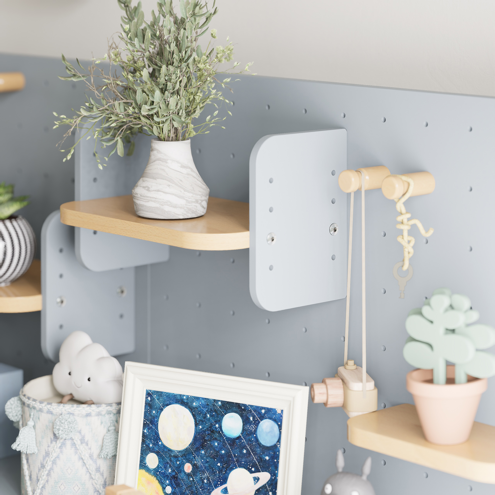 Boori AccessoriesToy Cabinet Pegboard Bookshelf
