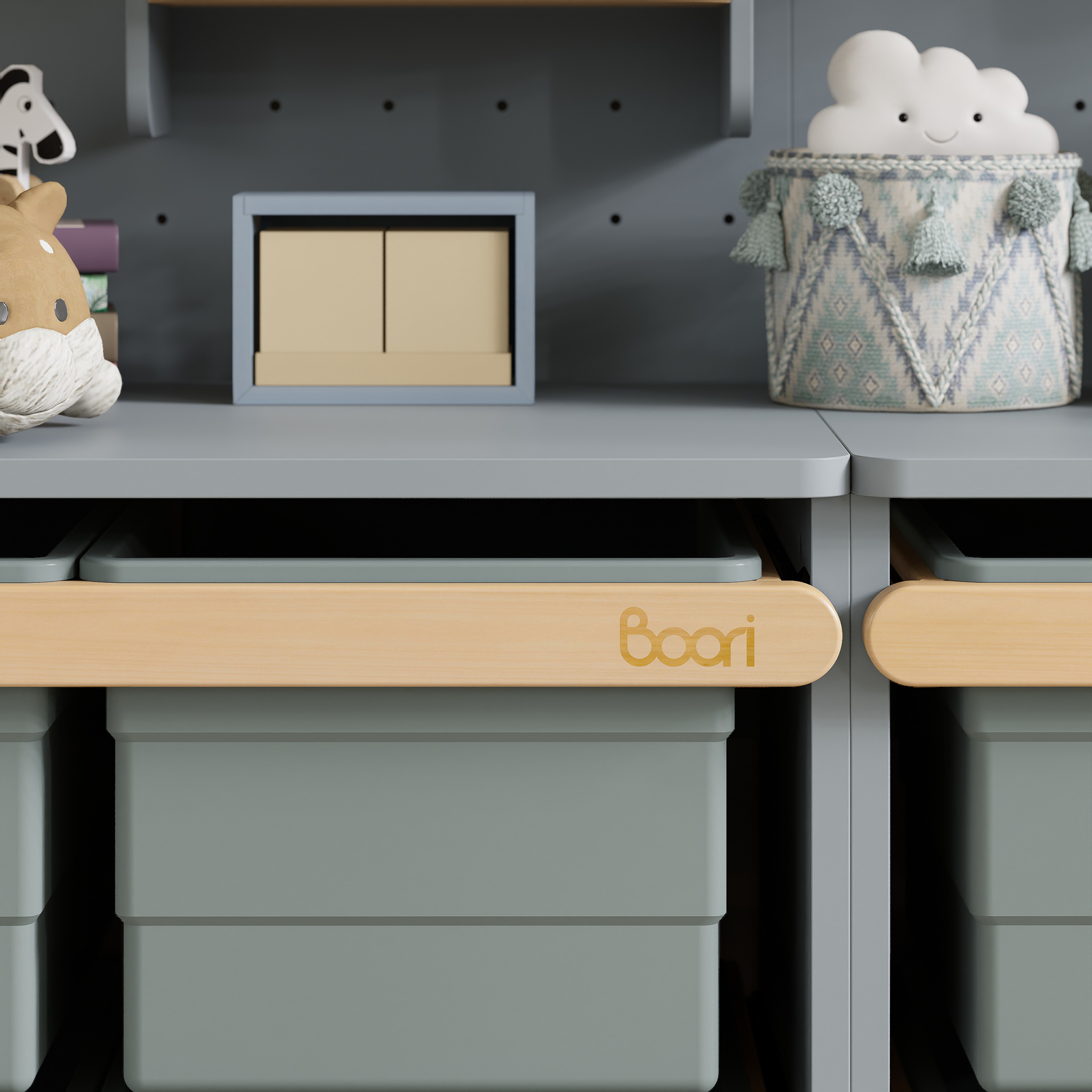 Boori AccessoriesToy Cabinet Pegboard Bookshelf