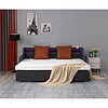 Huayang Custom Bedroom Furniture Dark Gray Retro-style Upholstered Sliding Flatbed Upholstered Bed