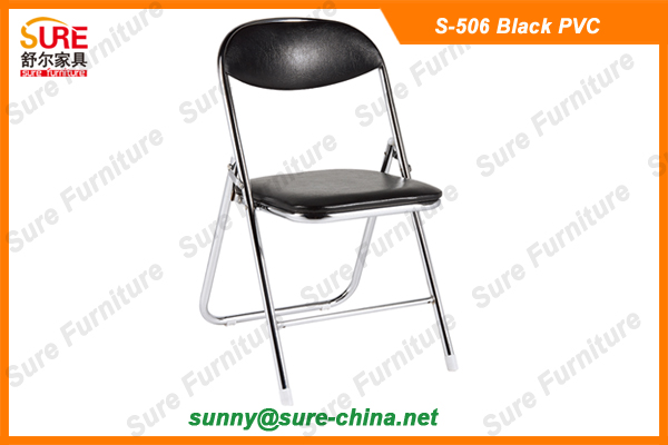 Folding Chair S-506 Black PVC.jpg